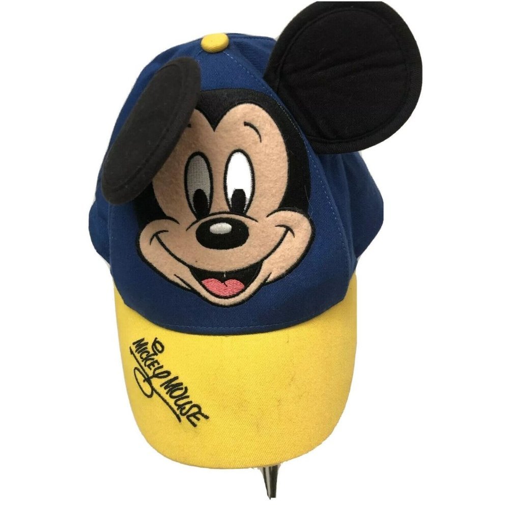 Disneyland Mickey Youth Hat Unisex Blue Yellow Childs Fits Most Heads